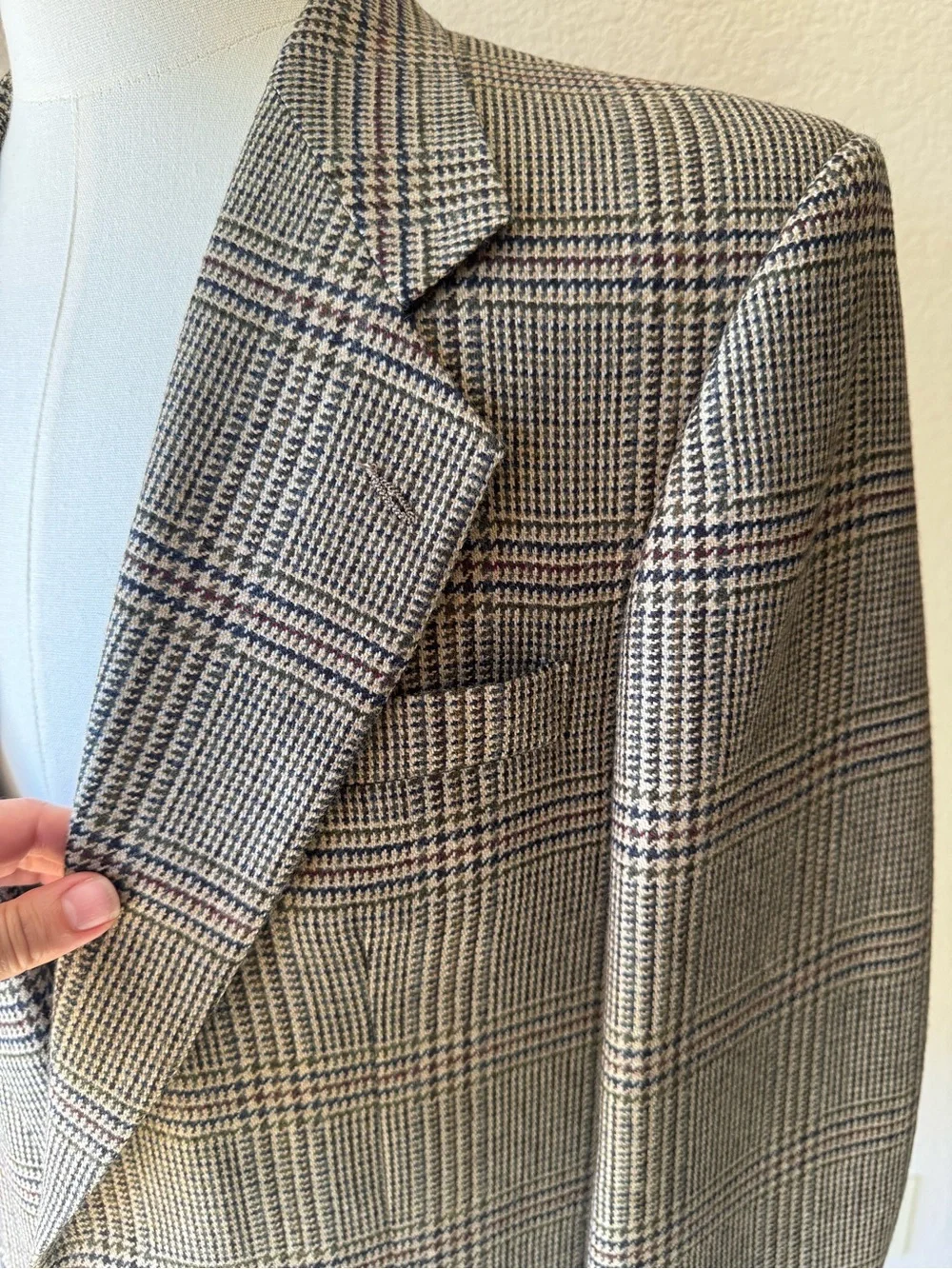 Oscar de la Renta Houndstooth Sport Coat Vintage